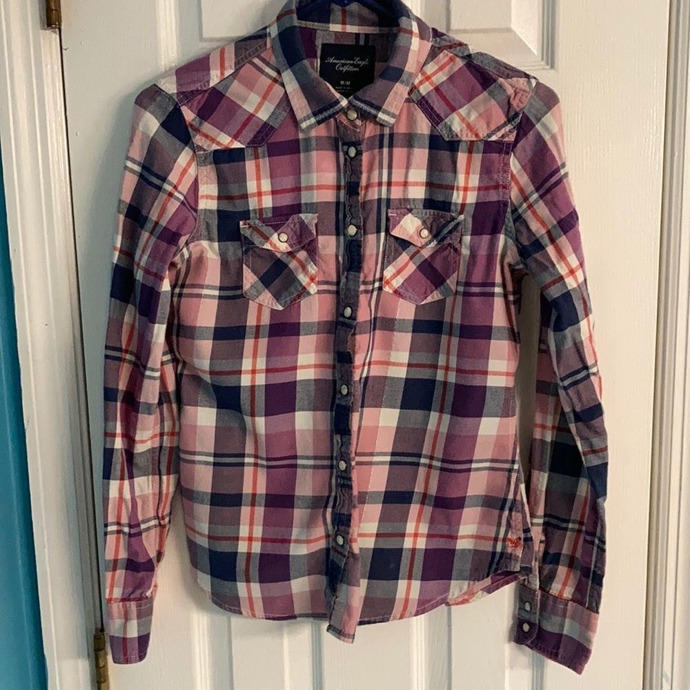 American Eagle Outfitters Plaid button up